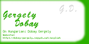 gergely dobay business card